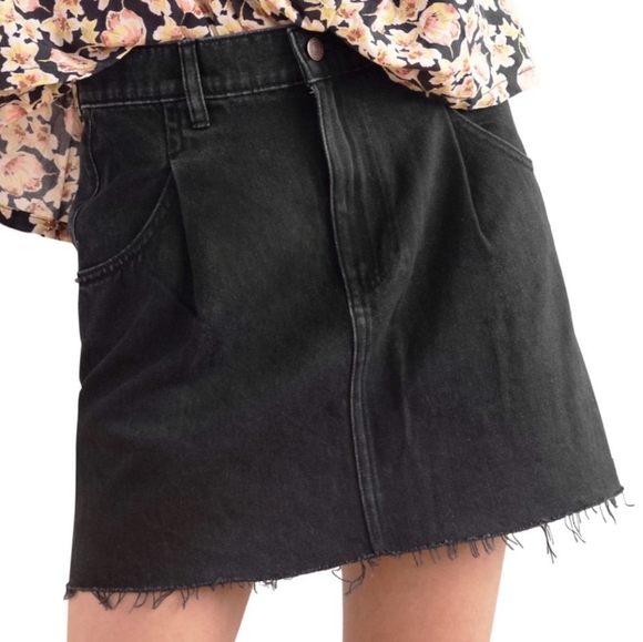 Free People Cosmico Denim Flirt Skirt - Picture 1 of 11